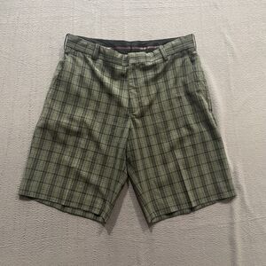 Nike Tiger Woods Collection Shorts Mens 34 Plaid Check Golf 10" Performance Grip
